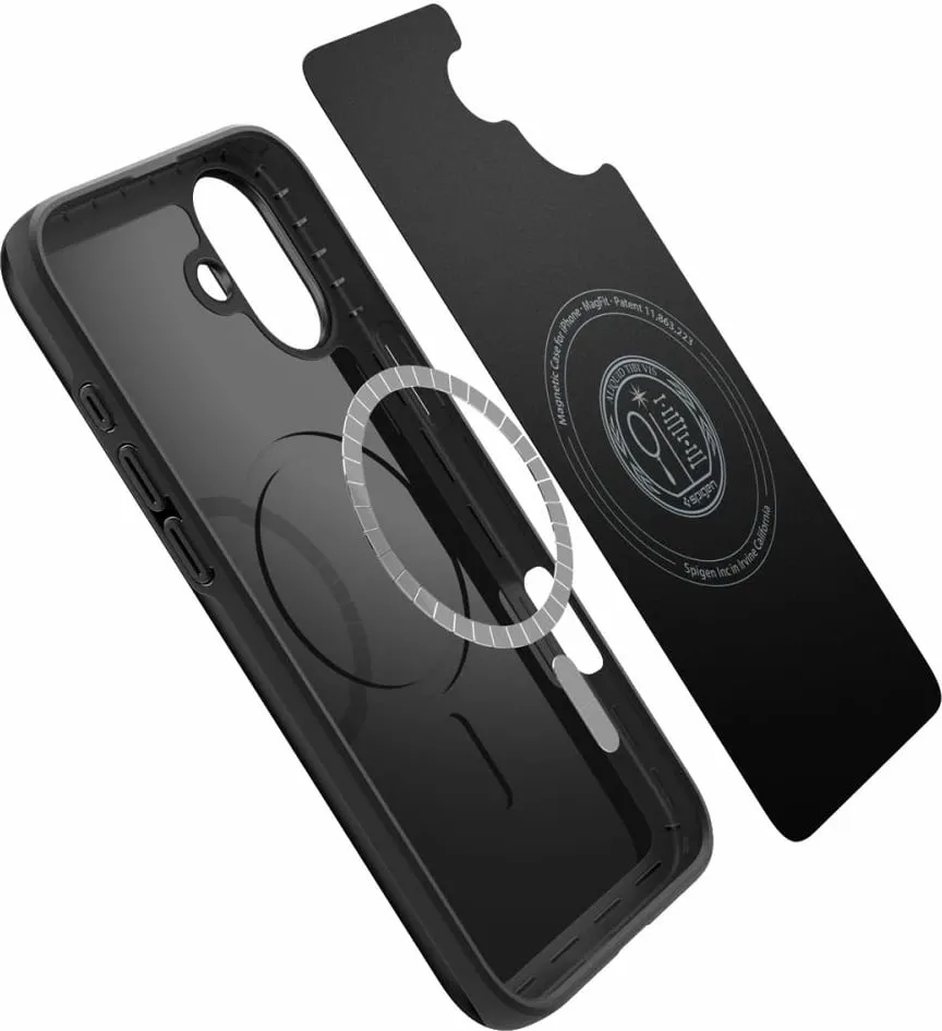 Mbështjellës për iPhone 16 Plus Spigen Thin Fit MagSafe, i zi - 5