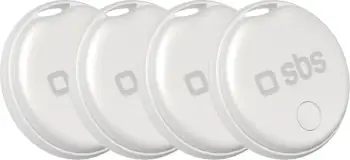 Lokator, SBS, Track My Circle, kompatibil me Apple Find My, alarm 90–100 dB, IP65, bateri CR2032, i bardhë, set 4 copë