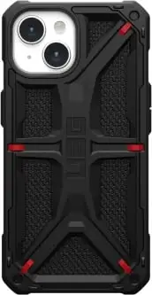 Mbështjellës UAG Monarch për iPhone 15, 5-shtresor, TPU/kevlar, rezistencë rënieje 6 m, i zi