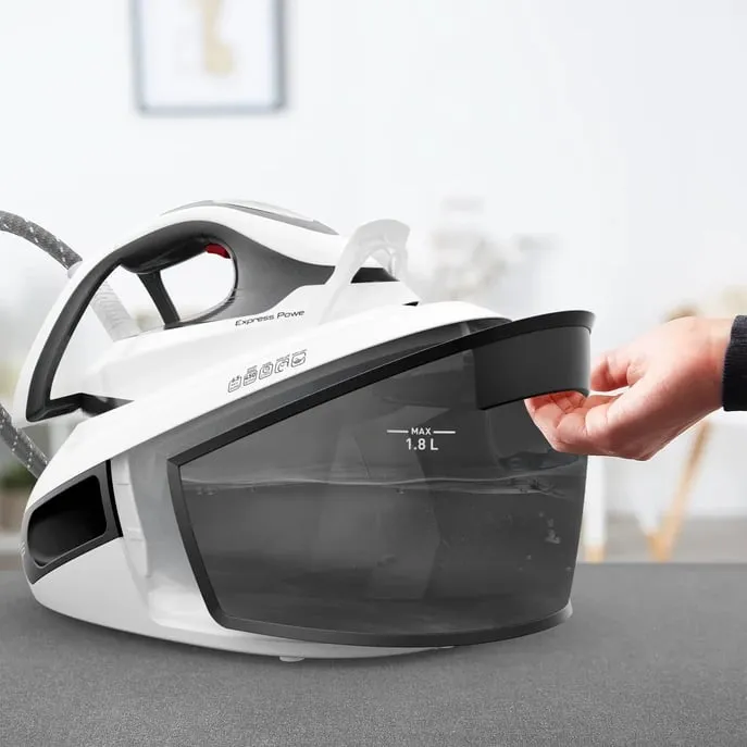 Hekur me avull, Tefal, SV8130E0 Express Power, 2800W 6.5 bar 1.8L, bardh e zi - 8