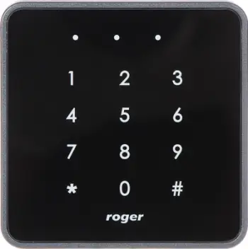 Lexues kartele me tastierë Roger MCT82M, MIFARE 13.56MHz, për ambient të brendshëm