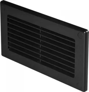Grilë përfundimtare ventilimi KP75 30C, 75x150 mm, plastike, e zezë