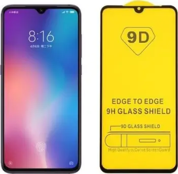Xham mbrojtës PREMIUM 9D për Xiaomi Redmi Note 9 5G, Full Glue, i zi