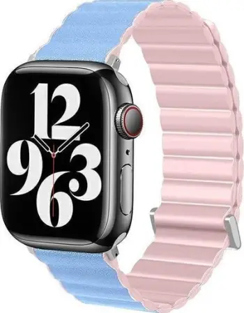 Rrip ore Beline Strap Magnetic Pro për Apple Watch, 38/40/41mm, magnetik, rozë dhe blu e çelët