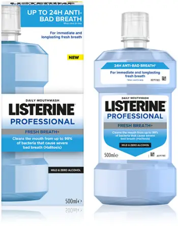Ujë pastrues Listerine Professional Fresh Breath, 500 ml