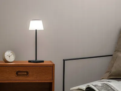 Lampë tavoline Tracer Pluto, LED, USB C, e zezë - 2