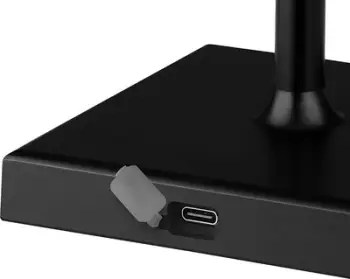 Lampë tavoline Tracer Pluto, LED, USB C, e zezë
