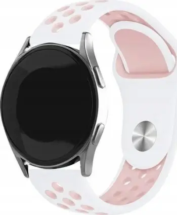 Rrip ore Beline Strap Watch, 22mm, silikon sportiv, bardhë rozë