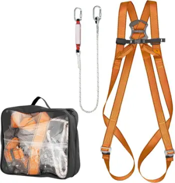 Set sigurie Neo Safety Kit, me amortizues rënieje, rripa poliester 45mm, i gri