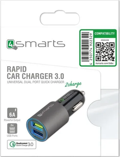Karikues makine 4smarts Rapid, Quick Charge 3.0, gri mat - 2