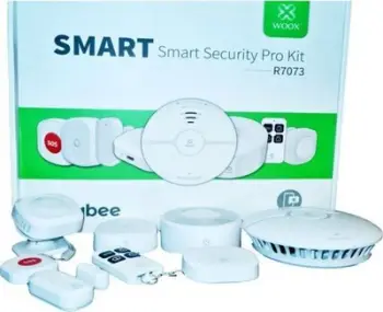 Set sigurie Smart Home Woox Camera And Sensor Set, 10 elemente, ZigBee WiFi, i bardhë