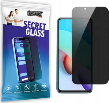 Xham mbrojtës privacy Grizz SecretGlass për Xiaomi Redmi 10C, qeramik, transparencë e errët