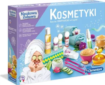 Set kozmetik edukativ Clementoni Cosmetics Scientific Fun, laborator kozmetik për fëmijë, 8+