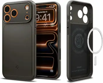Mbështjellës, Spigen, Thin Fit MagSafe, për iPhone 17 Pro Max, polikarbonat, ultra i hollë, me MagSafe, gri