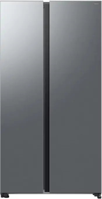 Frigorifer Side by Side Samsung RS70F65QETEO 659 L, AI Energy Mode, Mono Cooling, Wi‑Fi SmartThings, klasa energjike E, 36 dBA, argjend metalik mat