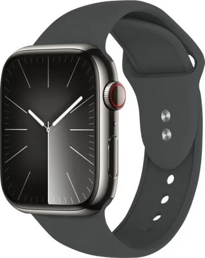 Rrip ore Crong Liquid për Apple Watch, 44/45/46/49 mm, silikon, grafit - 1