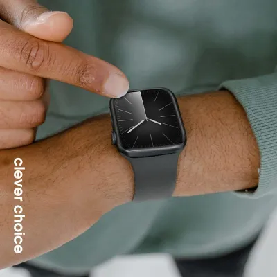 Rrip ore Crong Liquid për Apple Watch, 44/45/46/49 mm, silikon, grafit - 3