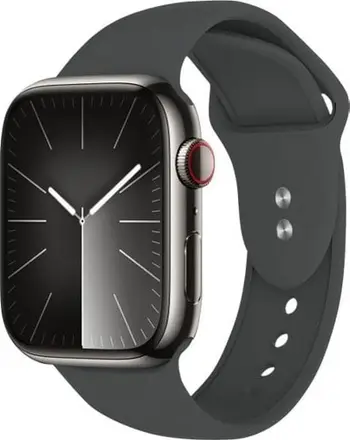 Rrip ore Crong Liquid për Apple Watch, 44/45/46/49 mm, silikon, grafit