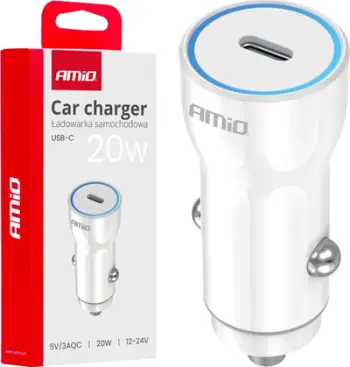 Karikues makine AMiO 03880, 20W, USB Type C, i zi