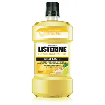 Ujë pastrues për gojë Listerine Fresh Ginger & Lime Mild Taste, 500 ml