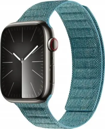 Rrip ore Crong Melange Magnetic Band për Apple Watch, 38/40/41 mm, najlon, turquoise mélange
