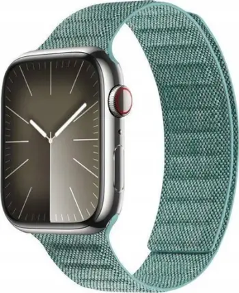 Rrip ore Apple Crong Melange Magnetic, najlon, 42/44/45/49 mm, gri e errët