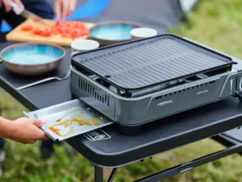 Grill me gaz Bistro Grill, portativ, sistem Piezo, gri