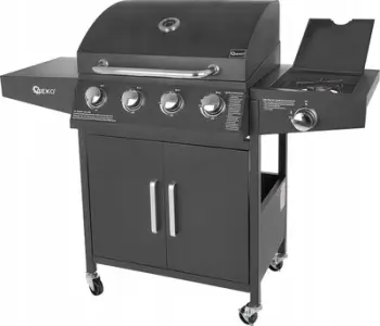 Grill me gaz Garden, 14.5 kW, 4+1 djegës, i zi
