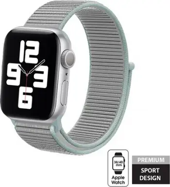 Rrip ore Crong Sports Band Nylon për Apple Watch 38/40mm, pastel gri