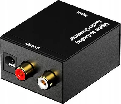 Konvertues audio Mozos VICTOR-2, Toslink/SPDIF në 2x RCA, me adaptor, i zi - 1
