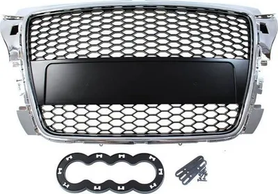 Grillë përpara MTuning RS Style për Audi A3 8P, 2007 2012, krom e zezë - 1