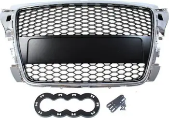 Grillë përpara MTuning RS Style për Audi A3 8P, 2007 2012, krom e zezë