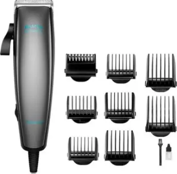 Makineri prerëse flokësh Cecotec Bamba PrecisionCare Power Blade Titanium, bateri litium, krehra rregullues, e zezë argjend
