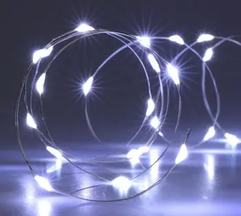 Dekor për Krishtlindje me drita LED, 40 LED, 195cm, me bateri, dritë e bardhë e ftohtë
