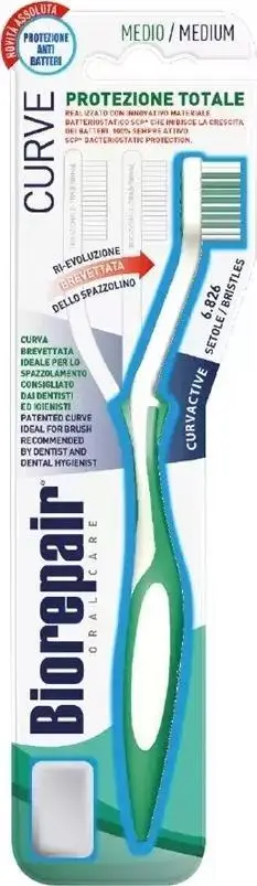 Furçë dhëmbësh BlanX Biorepair Full Protection, koka e lakuar, fijë të buta