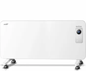 Ngrohës panel smart, Elit, ZENTRON XL, 1000/2000W, Wi‑Fi, ekran digjital, IP24, në këmbë ose mur, e bardhë