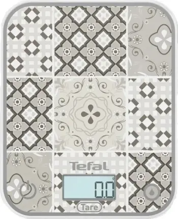 Peshore kuzhine Tefal Optiss BC50D6V0 LCD e ndriçuar, funksion Tare, matje lëngjesh, fikje automatike, mozaik gri