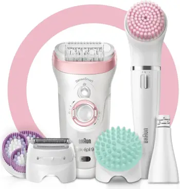 Set bukurie epilator Braun Silk-épil 9-995 9-në-1, FaceSpa, pa kabllo 50 min, Wet & Dry, me aksesorë set