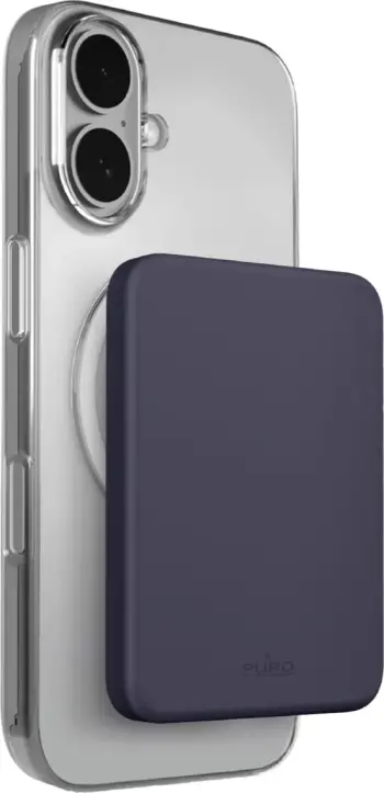 Bateri e jashtme MagSafe ultra e hollë, Puro, Slim Power Mag 4200 mAh, USB-C, karikim pa tela 15W, gri