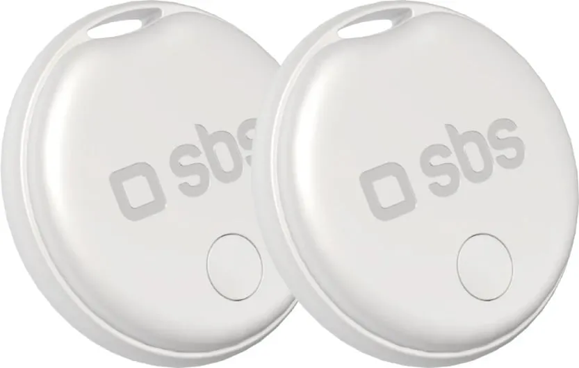 Lokalizues gjurmues, SBS, Track My Circle, kompatibil me Apple Find My, rreze alarmi 50 m, 90–100 dB, IP65, bateri CR2032, i bardhë, set 2 copë - 1