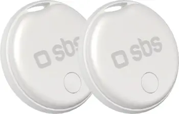 Gjetës objektesh kompatibil me Apple Find My, rezistent ndaj ujit, set 2 copë, i bardhë