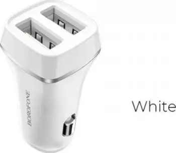 Karikues makinë Borofone BZ2, 2x USB A, 2.4A, i bardhë