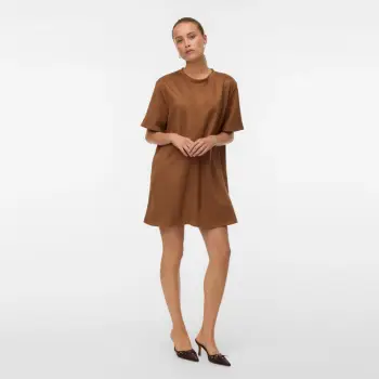 Fustan VERO MODA VMBELLA SS FAUX SUEDE SHORT DRESS