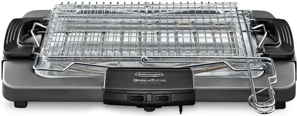 Grill elektrik tavoline, DeLonghi BQ80X, 2450 W, sipërfaqe 41x28 cm, inox - 1