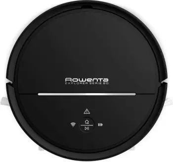 Fshesë me korrent robotike, Rowenta, X-Plorer Series 80 RR7755WH, 0.70L, deri 120 min, aplikacion dhe asistentë zanorë, e zezë