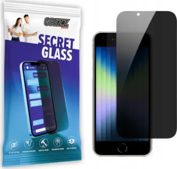 Xham mbrojtës privatësie Grizz Glass Secret për iPhone SE 2022, i tejdukshëm
