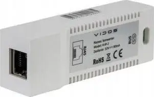 Konvertues IP Vidos K-IP-2 2IP, për videointerfon, i bardhë