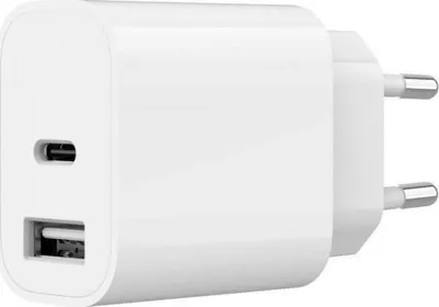 Adapter karikues Gembird, 2 porta USB dhe USB C, 2.4A, i bardhë - 1