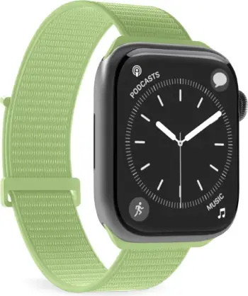 Rrip sportiv Puro Sport për Apple Watch 38/40/41/42 mm, najlon, kapëse pëlhure e rregullueshme, jeshil