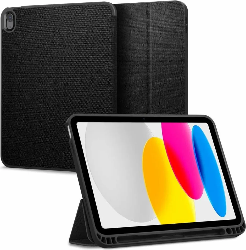 Mbulesë tablet Spigen Urban Fit për iPad 10.9" gjenerata e 10, me mbajtëse Pencil, e zezë - 1